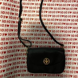 Tory Burch black patent crossbody bag